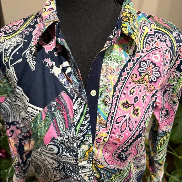 Ralph Lauren Multicolor Paisley Button Up Shirt - Picture 2 of 5